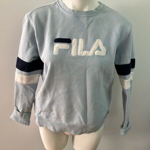 Fila Sky Blue Crewneck with Navy Accents